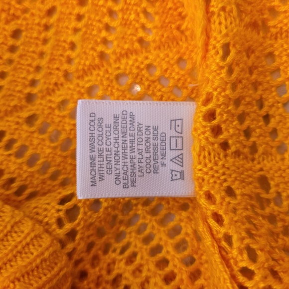 Madison & Hudson V Neck Crochet Maxi Dress Orange Womens Size 1X - Picture 9 of 9